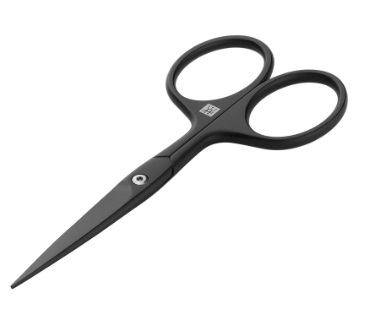 Zwilling Forbici per Barba Premium 115 mm, Antigraffio, Manico Larghezza Maggiore, Nero
