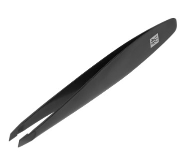 ZWILLING Premium M Pinzetta Cosmetica Nero - Punta Obliqua, Ipoallergenica, 100 mm, Design Ergonomico