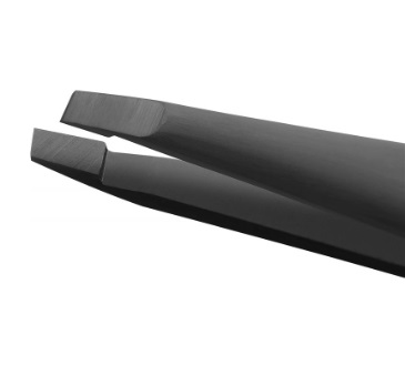 ZWILLING Premium M Pinzetta Cosmetica Nero - Punta Obliqua, Ipoallergenica, 100 mm, Design Ergonomico