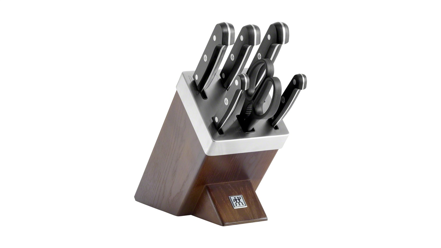 ZWILLING Gourmet Set di Coltelli 7 Pezzi con Ceppo Autoaffilante in Legno di Frassino