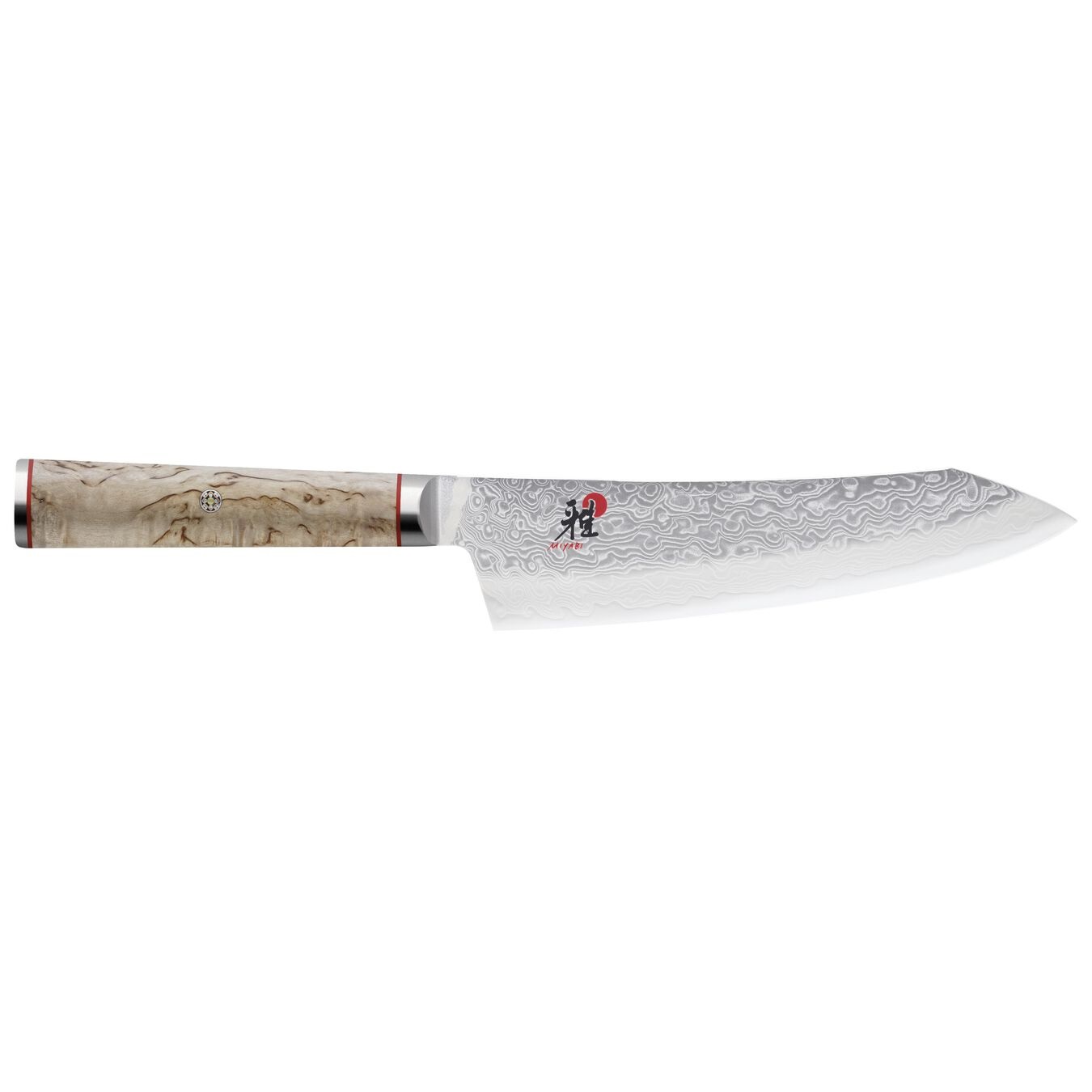 MIYABI 5000 MCD Rocking Santoku 18 cm - Coltello in Acciaio in Polvere con Manico Marrone