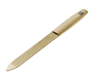 ZWILLING Lima per unghie in zaffiro Premium Gold 130 mm - Superfici a grana grossa e fine per modellare e pulire le unghie