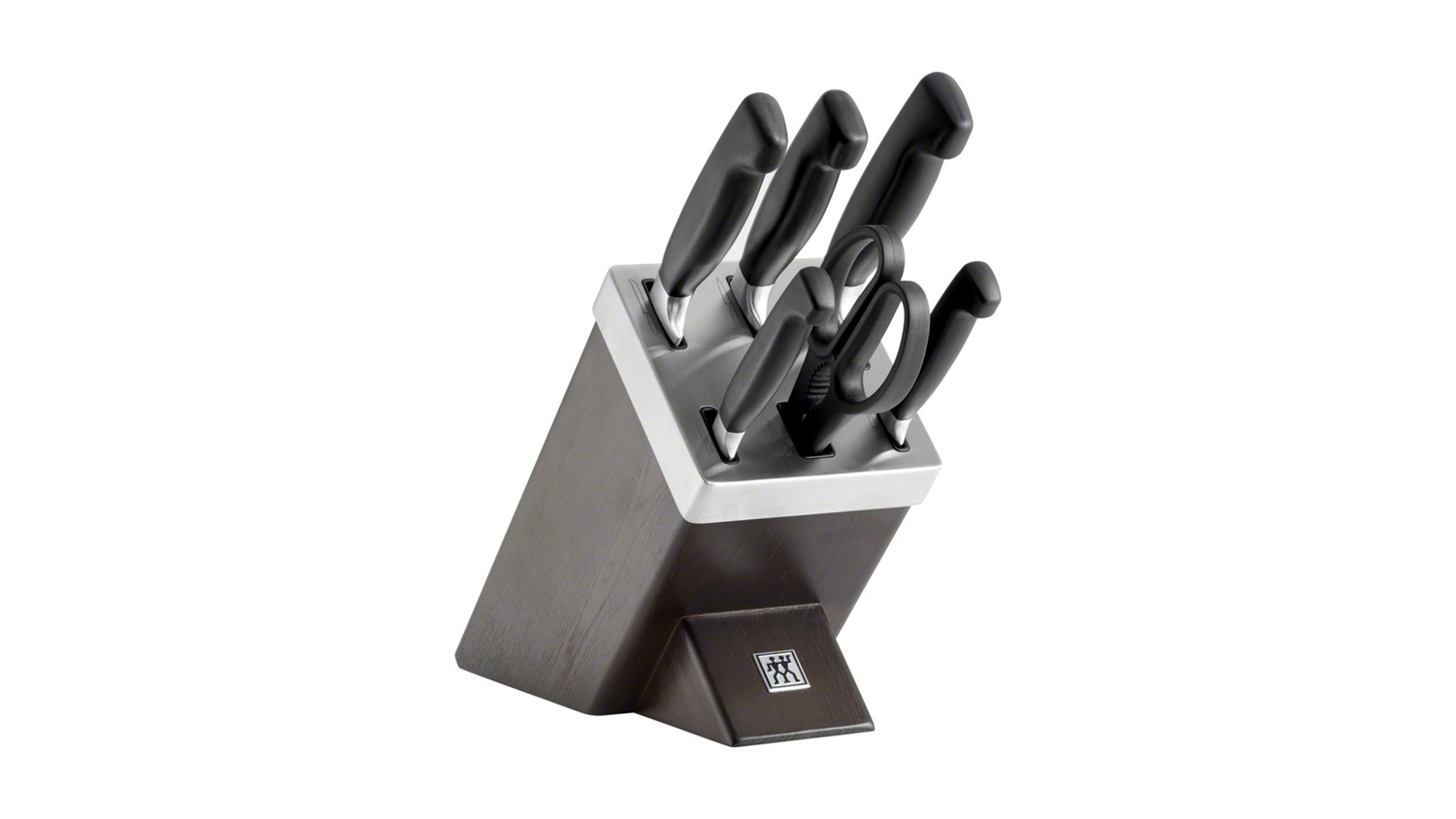 ZWILLING Four Star Set di Coltelli con Ceppo Autoaffilante in Legno di Frassino, 7 Pezzi, Acciaio Inox
