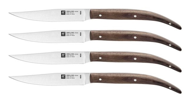 ZWILLING Set di Coltelli da Bistecca in Acciaio Nitro e Legno di Palissandro - Set da 4
