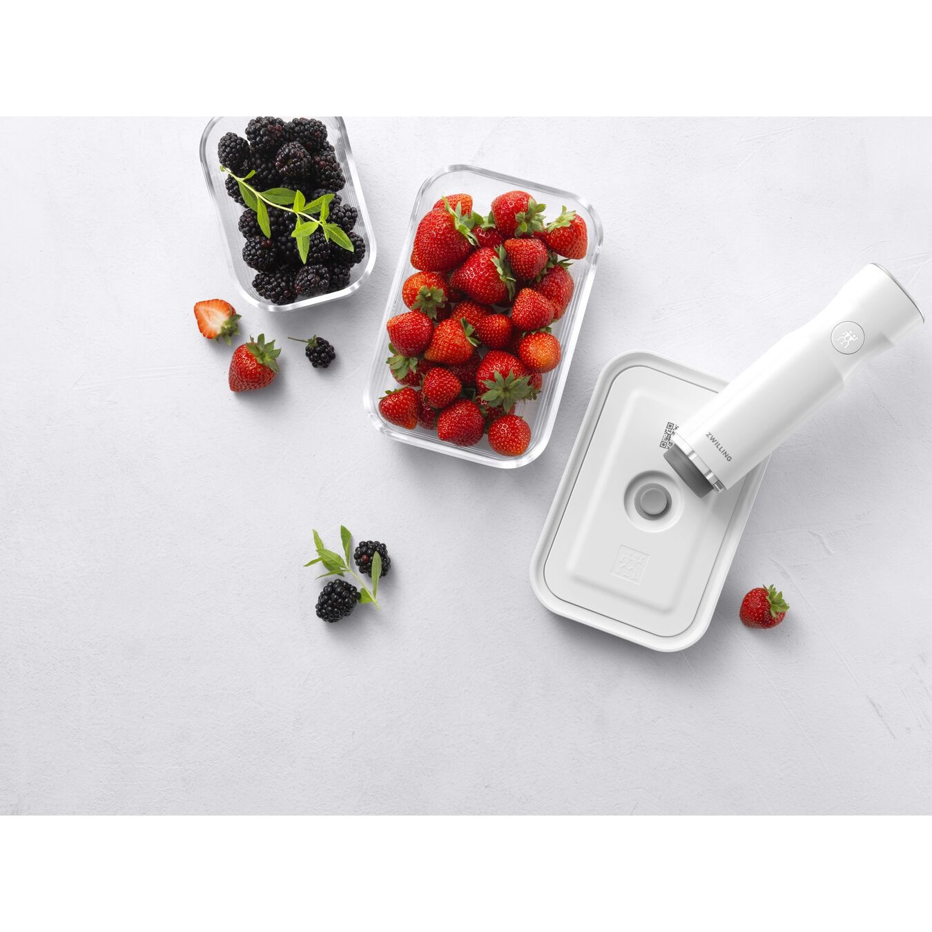 ZWILLING Fresh & Save Set di Contenitori Sottovuoto in Vetro - 3 Pezzi (S/M/L) Grigio e Trasparente