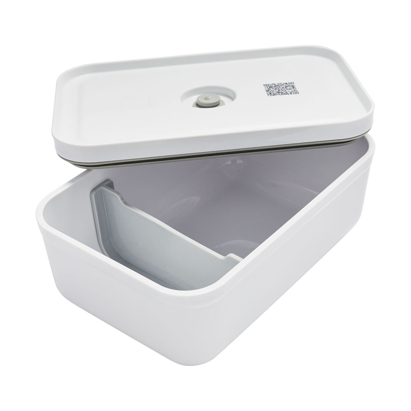ZWILLING Fresh & Save Contenitore Sottovuoto per Pranzo 1,6 L in Plastica Bianco-Grigio con 2 Scomparti