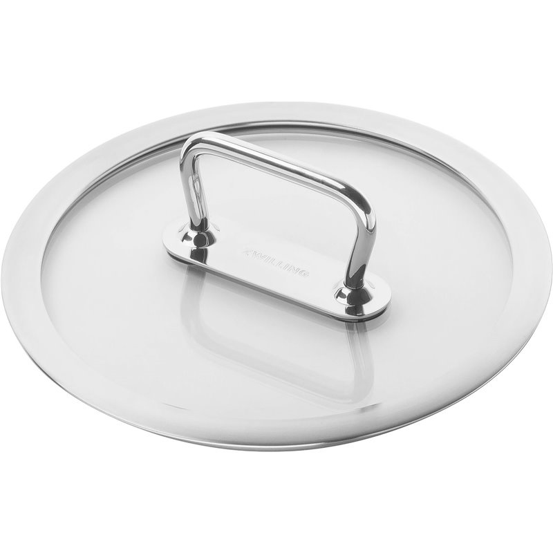 ZWILLING 65127-280-0 Padella Rotonda 4,3 L in Acciaio Inossidabile con Coperchio in Vetro e Due Manici