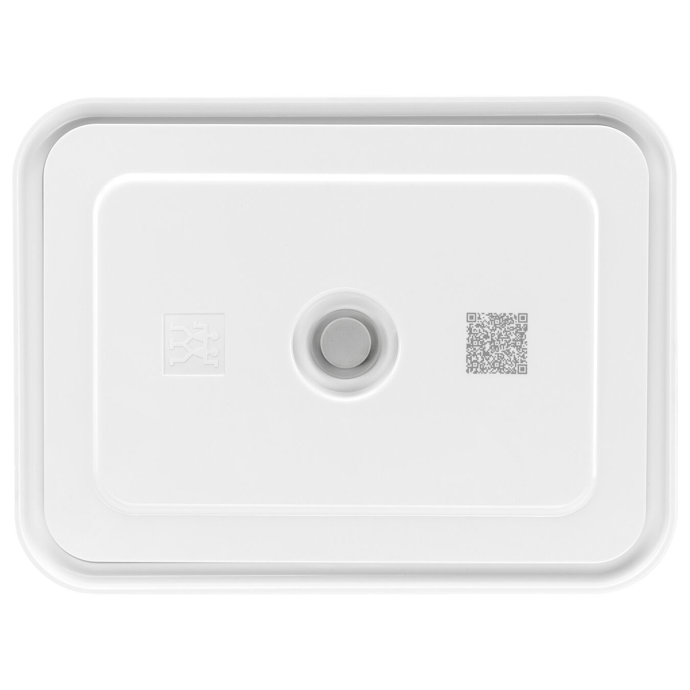 ZWILLING Fresh & Save Contenitore Sottovuoto Rettangolare 2 L in Vetro Borosilicato Trasparente Bianco - Lavabile in Lavastoviglie e Utilizzabile come Piatto da Portata