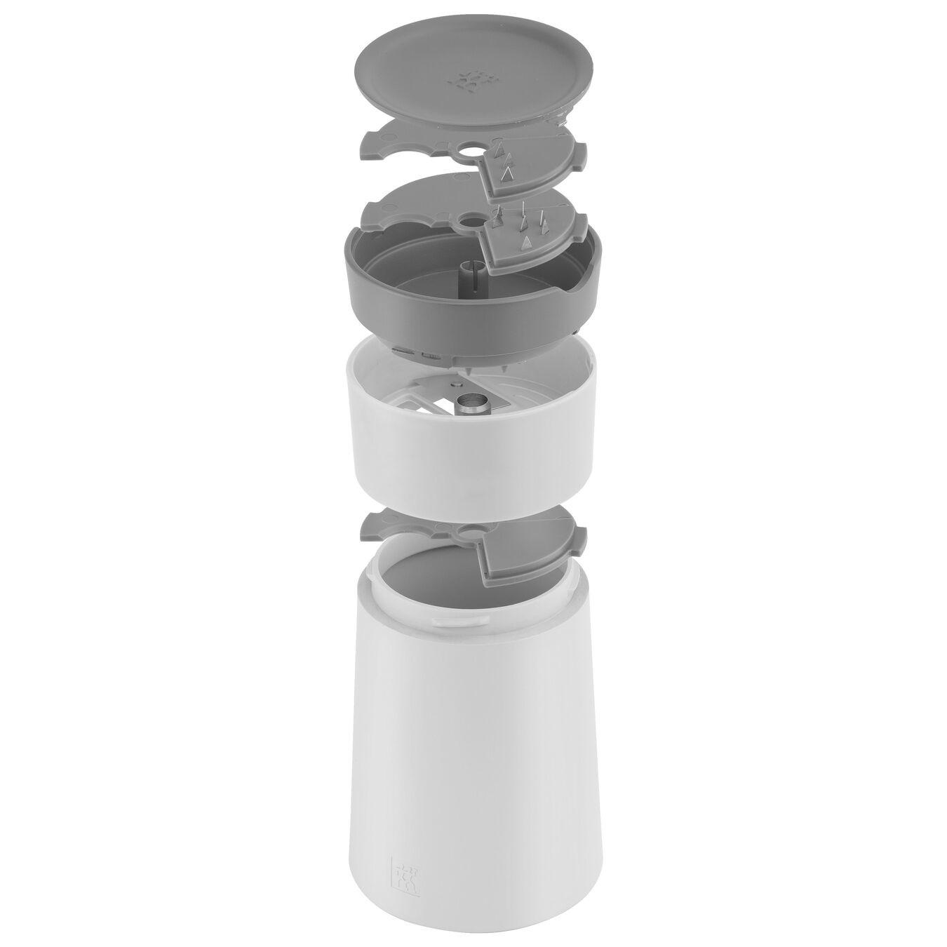 ZWILLING Z-Cut Spiralizzatore e Grattugia Multifunzionale 4 in 1, Lame in Acciaio Inox 18/10, Corpo in Plastica, Grigio