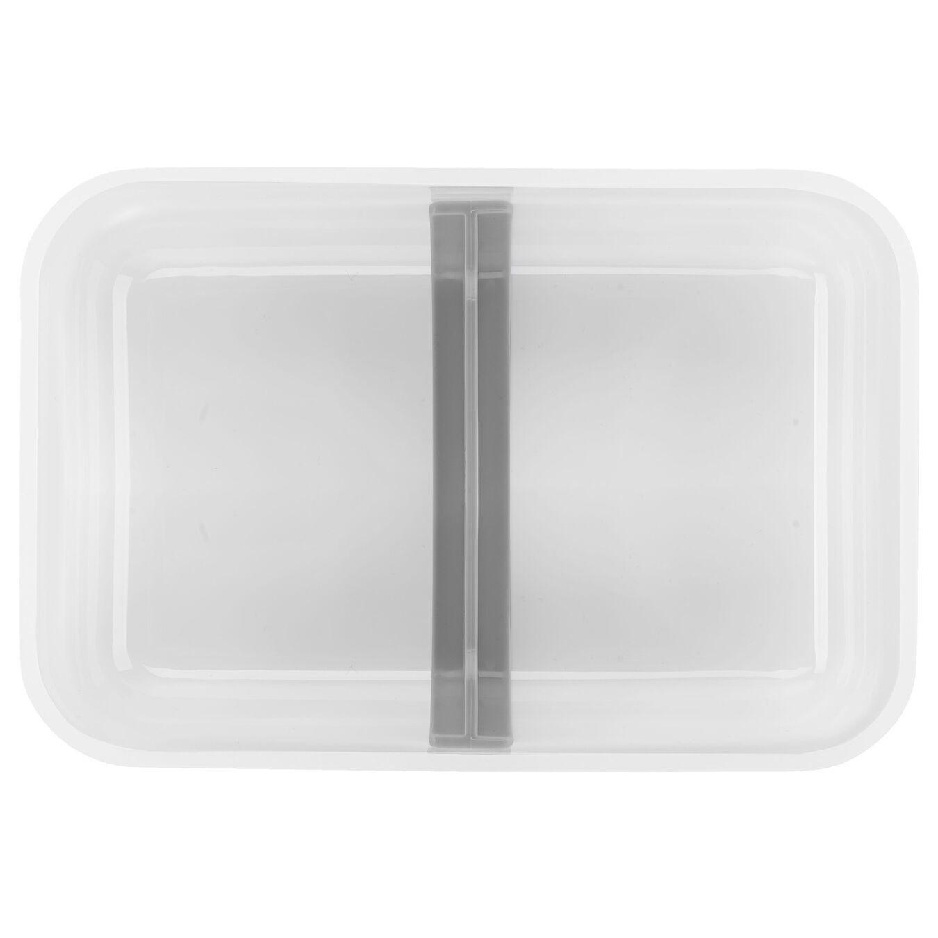 ZWILLING Fresh & Save Lunch Box Sottovuoto L - Contenitore per il Pranzo in Plastica 1 L, Piatto e Semi Trasparente Grigio