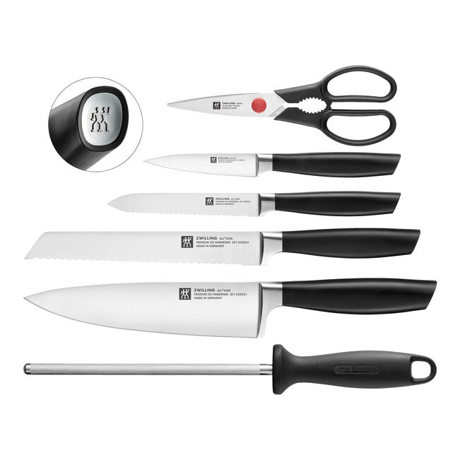 ZWILLING Set di Coltelli All Star 7 pz con Ceppo in Legno di Betulla - Design Elegante e Moderno