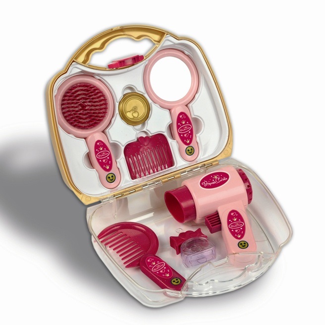 Theo Klein 5273 Valigetta Parrucchiera con Asciugacapelli e Accessori Completi per Bambini