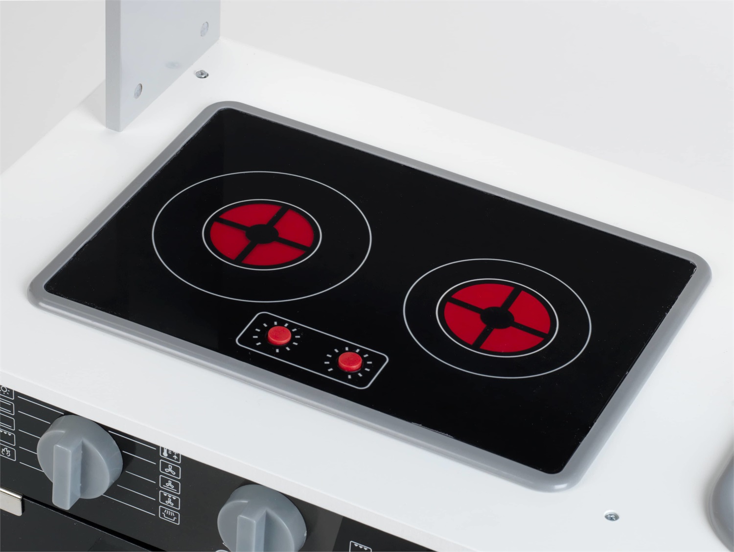 Theo Klein Cucina Giocattolo Miele in Legno con Luci e Suoni - Fornello, Microonde, Lavello Estraibile e Accessori Inclusi - 70x30x91 cm