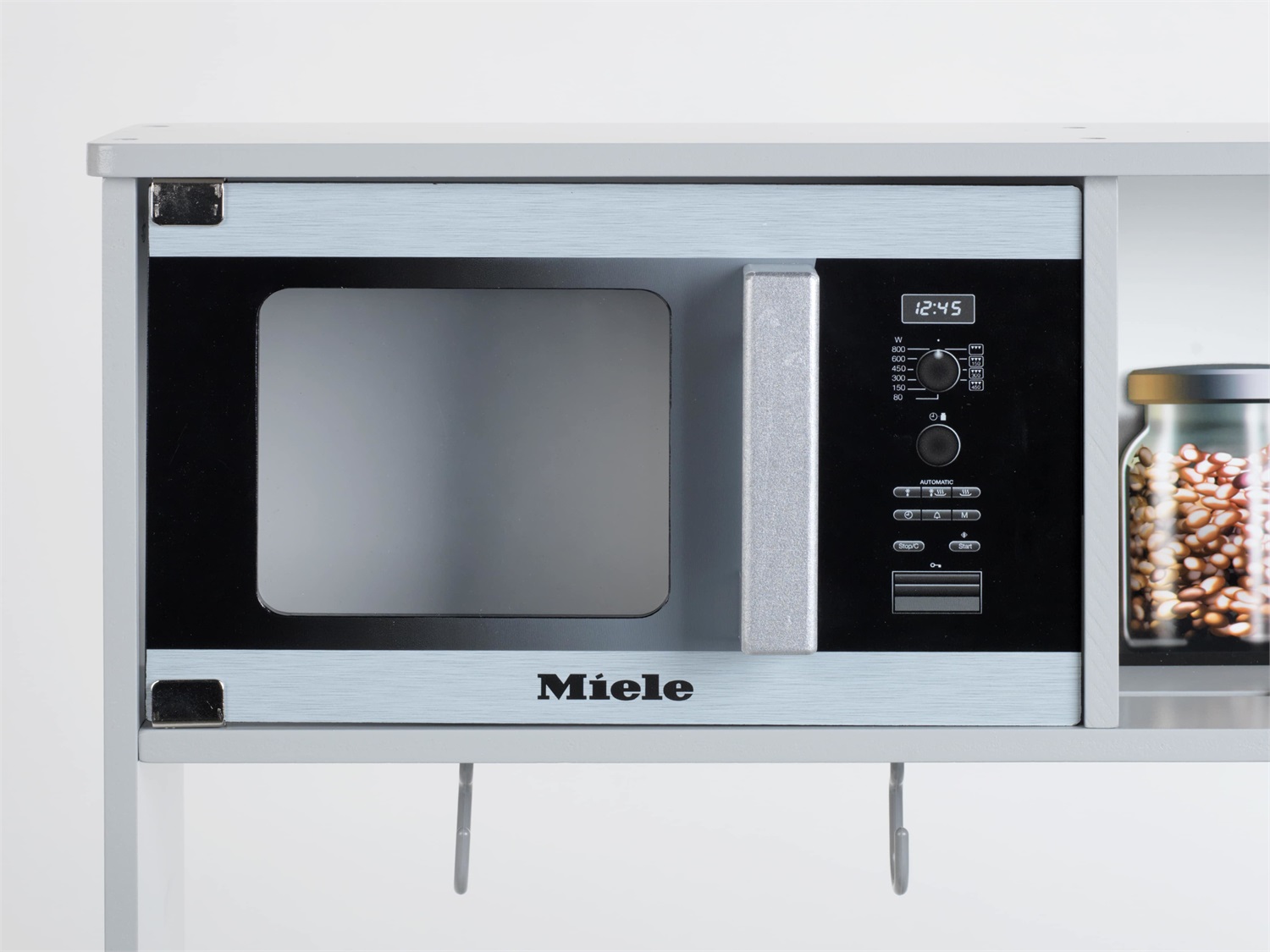 Theo Klein Cucina Giocattolo Miele in Legno con Luci e Suoni - Fornello, Microonde, Lavello Estraibile e Accessori Inclusi - 70x30x91 cm