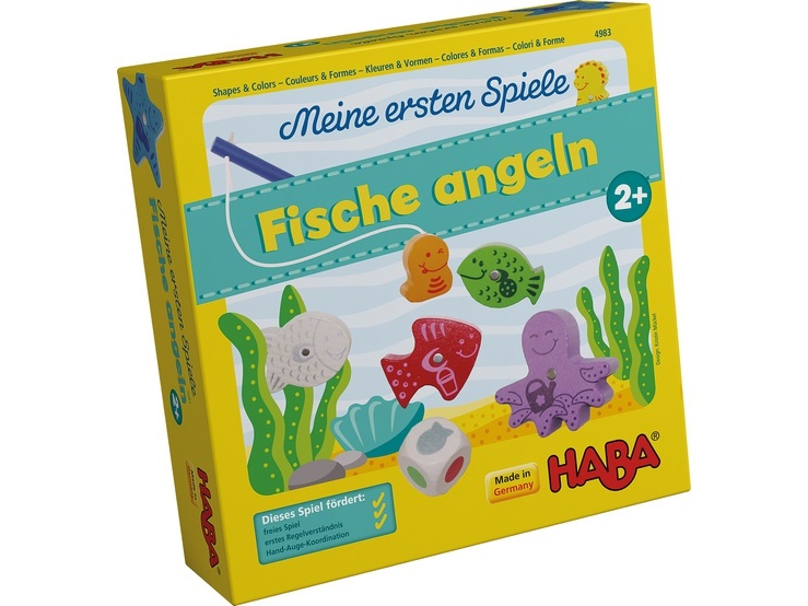 HABA My Very First Games - Gioco di Pesca Magnetico per Bambini dai 2 Anni, per 1-4 Giocatori, in Legno