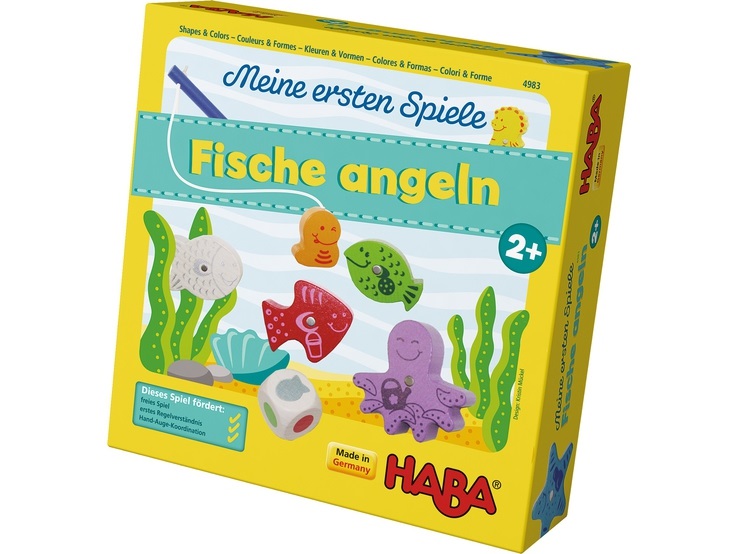 HABA My Very First Games - Gioco di Pesca Magnetico per Bambini dai 2 Anni, per 1-4 Giocatori, in Legno