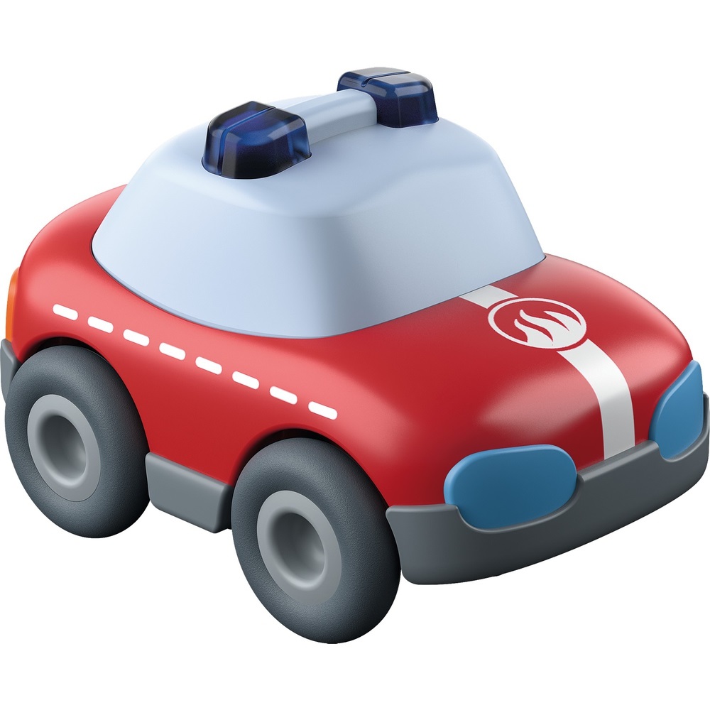 HABA Cars - Camion dei Pompieri con Motore a Lancio, Giocattolo Sostenibile in Plastica Riciclata per Bambini dai 2 Anni