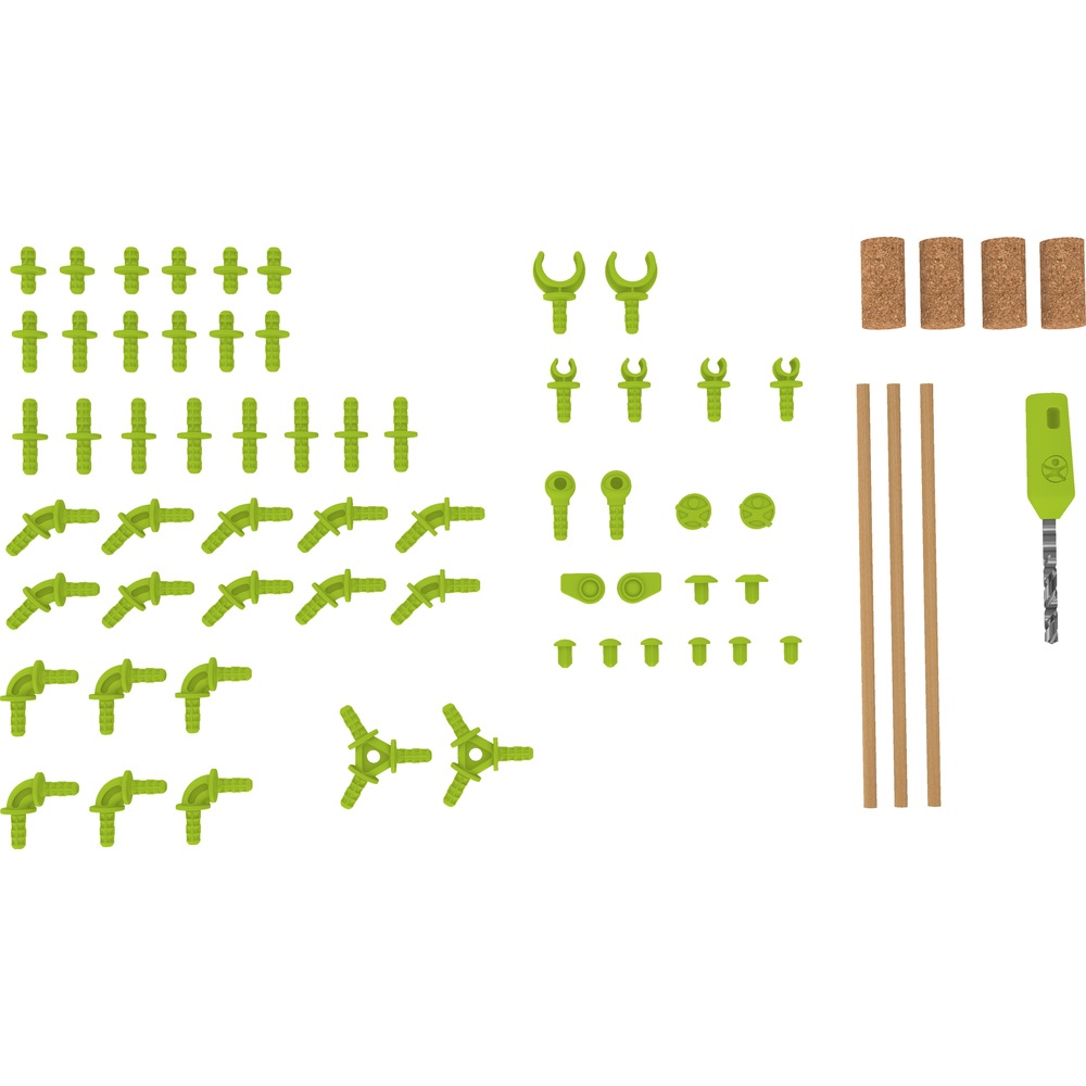 HABA Terra Kids Connectors - Set di Costruzione da 66 Pezzi con Connettori in Plastica e Sughero, Include Trapano a Mano, per Bambini dai 8 Anni