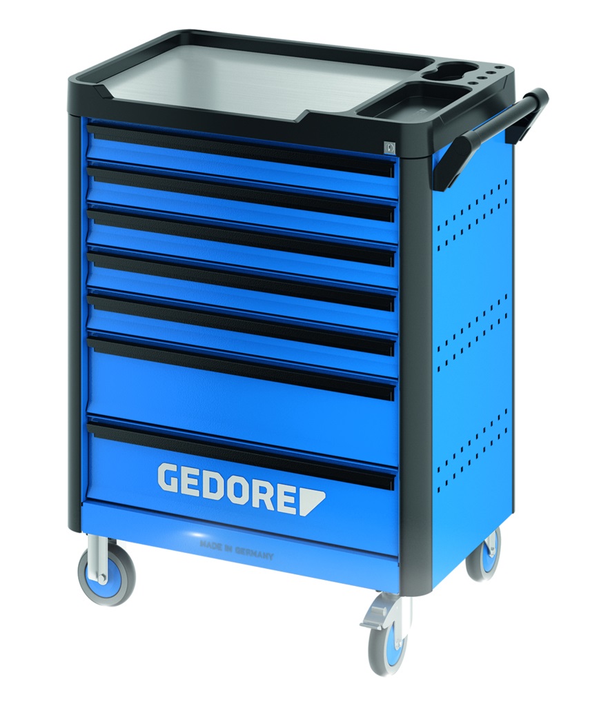 GEDORE Carrello Portautensili Workster Highline Large - 7 Cassetti, Portata 40 kg, Dimensioni 1045x785x510 mm