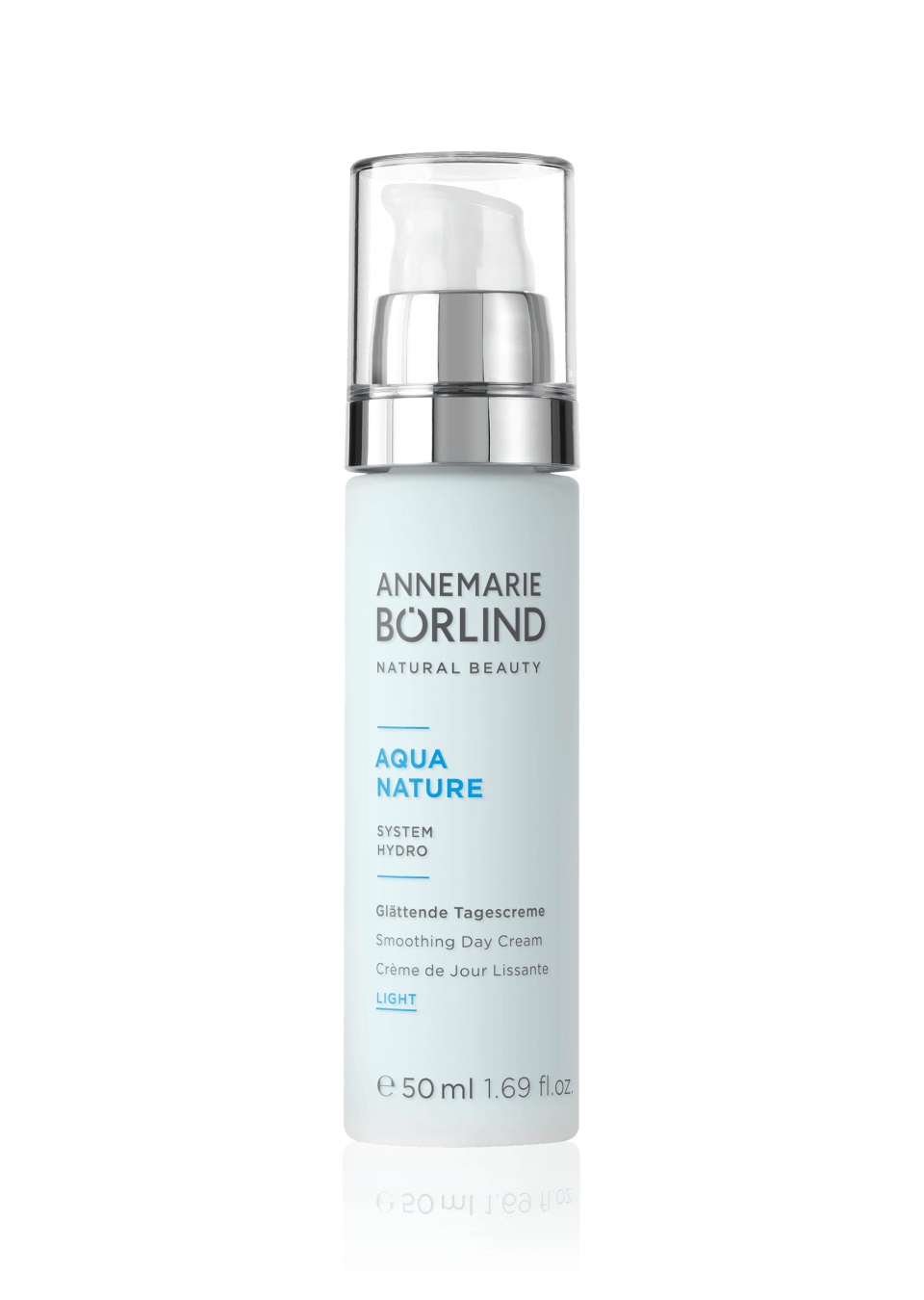 Annemarie Börlind Aquanature Smoothing Day Cream Light 50 ml - Crema Viso Giorno Idratante e Levigante, Texture Leggera, Vegana