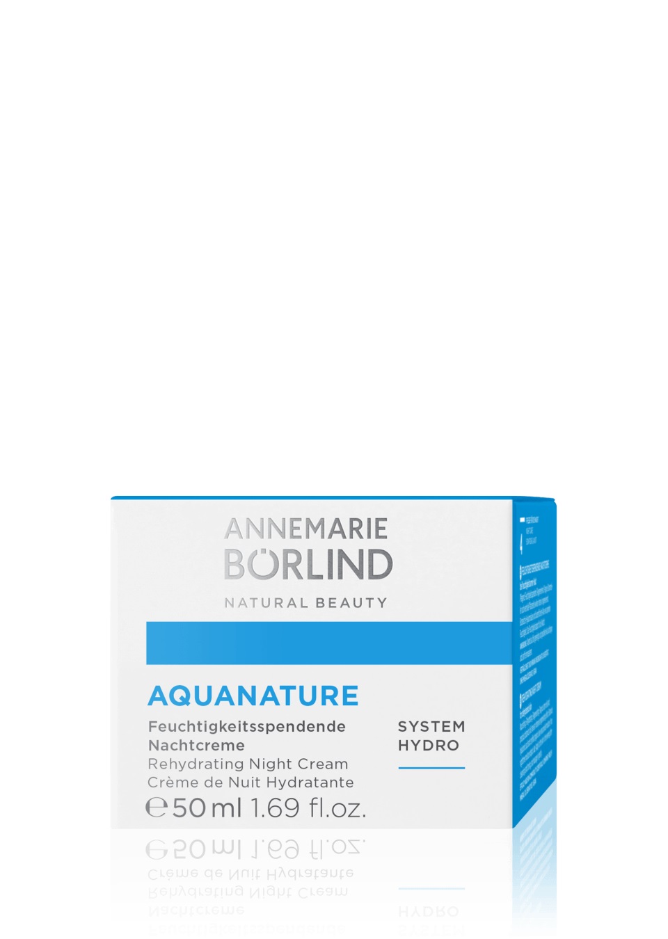 Annemarie Börlind Aquanature Rehydrating Night Cream - Crema da Notte Idratante con Acido Ialuronico e Aloe Vera, 50 ml