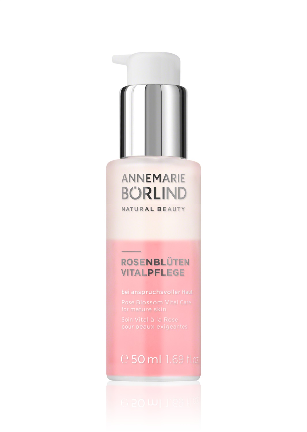 Annemarie Börlind Siero Viso Bifasico Rose Blossom - Trattamento Rivitalizzante per Pelli Normali, Secche, Mature e Disidratate, 50 ml