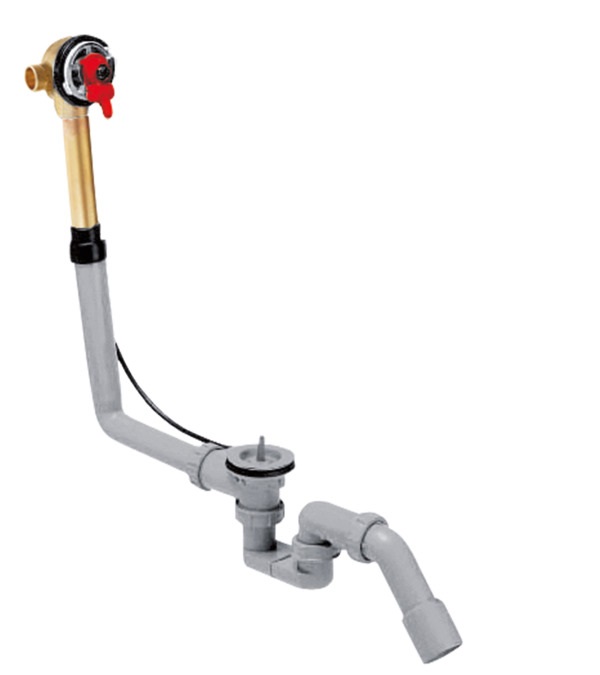 Hansgrohe Exafill - Set Completo per Erogazione Vasca con Sifone, Cavo Bowden 520 mm, Finitura Cromo