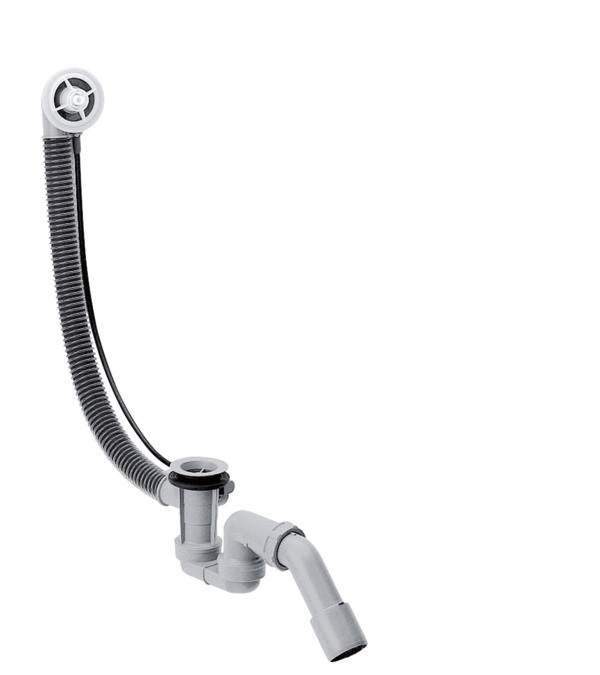 Hansgrohe Flexaplus Sifone da Vasca e Doccia con Tubo Flessibile Troppopieno - Adatto per Vasche Standard