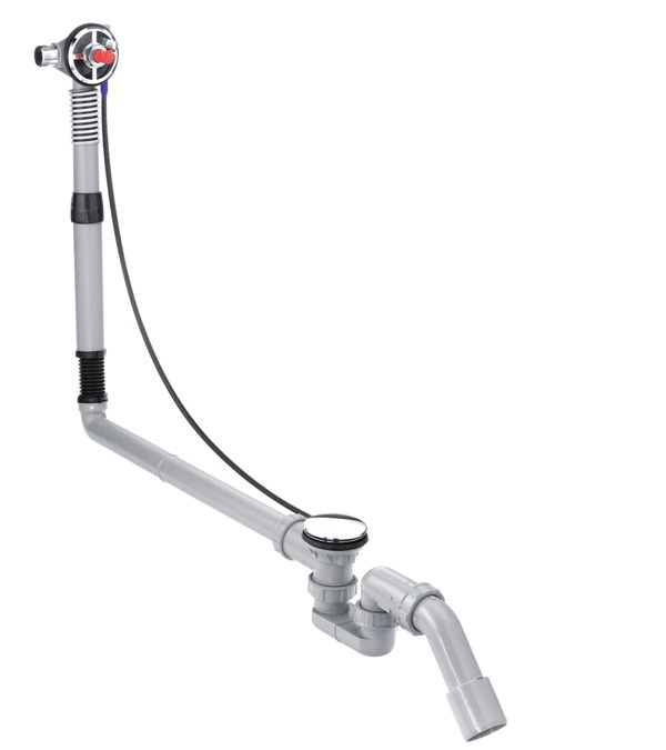 Hansgrohe Exafill S - Scarico e Troppopieno per Vasche Speciali, Cromo, Corpo Incasso con Manicotto di Tenuta