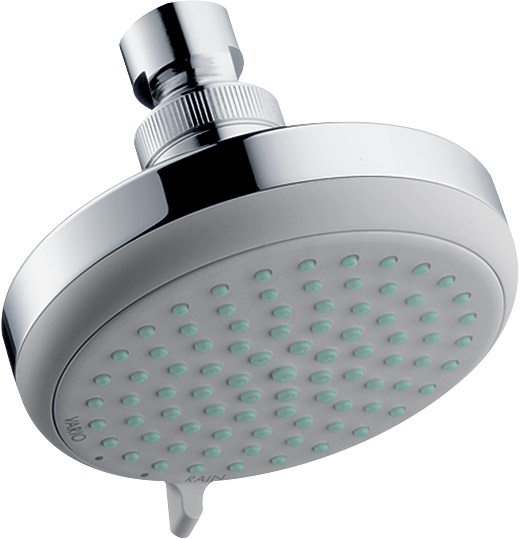 Hansgrohe Croma 100 Soffione Doccia Vario Cromo - 4 Tipi di Getto, Regolazione Inclinabile, Diametro 100 mm