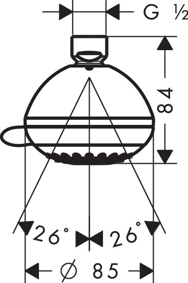 Hansgrohe Crometta 85 Soffione Doccia Fisso Cromo con 3 Tipi di Getto e Ø 85 cm