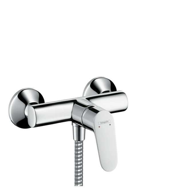 Hansgrohe Focus Miscelatore Monocomando Esterno per Doccia Cromo 31960000 - ComfortZone 240, Maniglia Facile, Antiriflusso