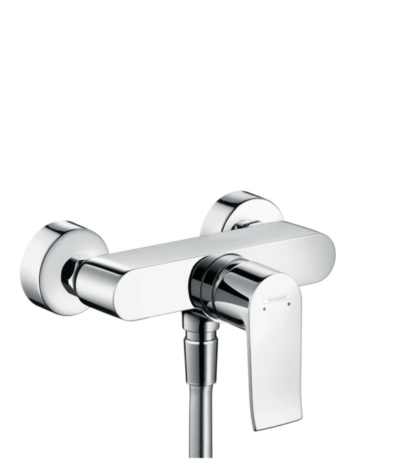 Hansgrohe Metris Miscelatore Monocomando a Parete Cromo 31680000 - Portata 16 l/min, Isolato Acusticamente, Rubinetteria per Doccia
