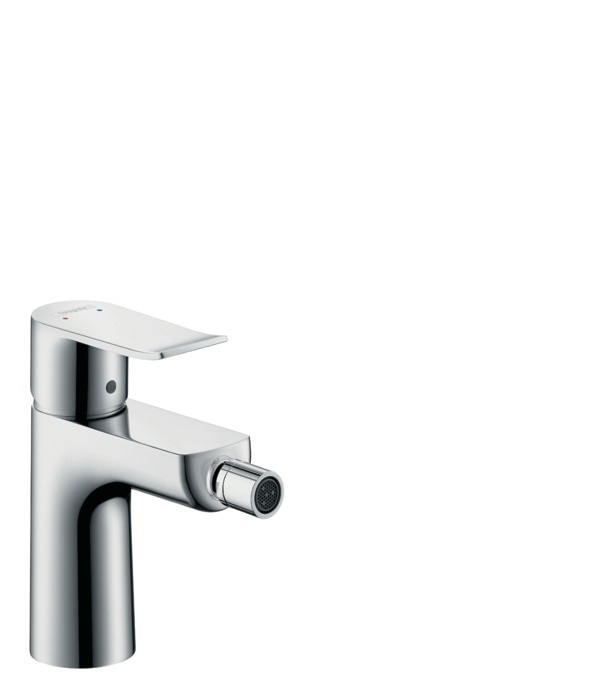 Hansgrohe Metris Miscelatore Monocomando per Bidet con Saltarello - Cromo, Bocca Erogazione 123 mm, Scarico a Tirante G 1 1/4
