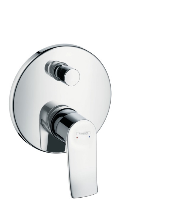 Hansgrohe Metris Miscelatore Monocomando Vasca ad Incasso Cromo 31493000 - 2 Utenze, Limitazione Temperatura, Design Elegante