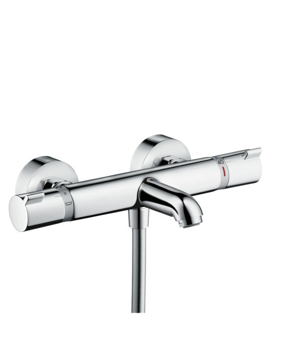 Hansgrohe Ecostat Miscelatore Termostatico per Vasca e Doccia Esterno, Cromo, 13114000 - 2 Utenze, Tecnologia QuickClean, Protezione a 40°C