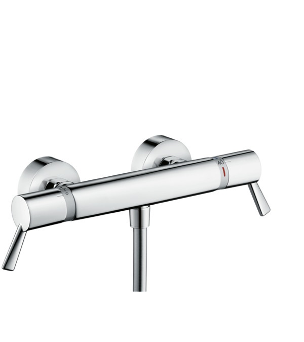 Hansgrohe Ecostat 13117000 Miscelatore Termostatico a Parete Cromo con Blocco di Sicurezza a 40°C e Manico Extra Lungo