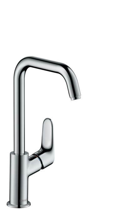 Hansgrohe Focus Miscelatore Monocomando Lavabo 240 con Bocca Erogazione Girevole e Saltarello - Cromo, Cod. 31609000