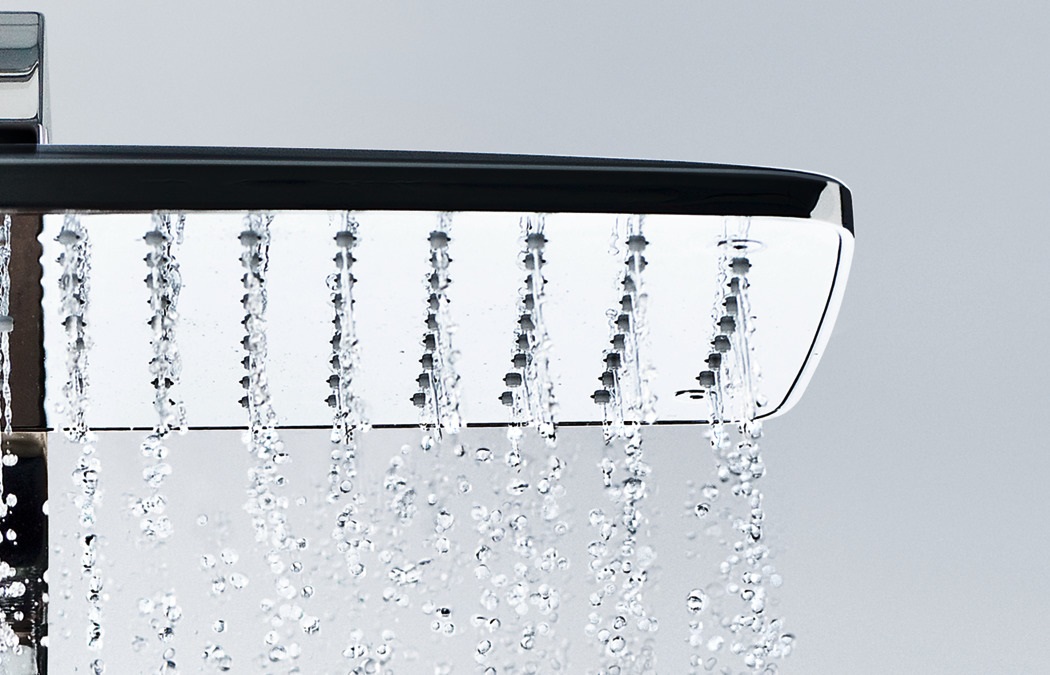 Hansgrohe Raindance E 360 Colonna doccia a parete con soffione e termostatico, bianco/cromo, 1 getto Rain