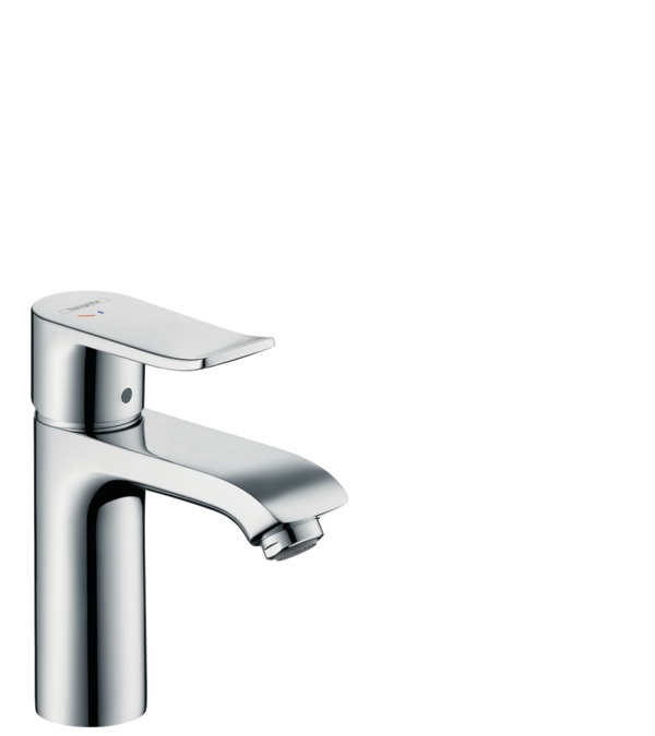 Hansgrohe Metris Miscelatore Monocomando Lavabo 110 CoolStart con Saltarello, Cromo, 31121000 - ComfortZone 110, Getto Normale, AirPower, QuickClean
