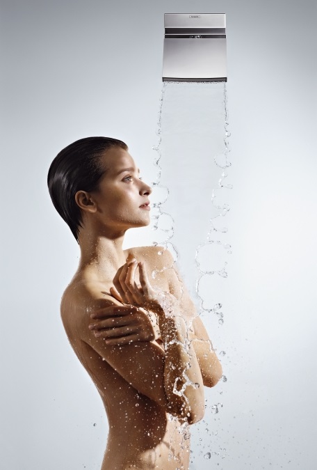 Hansgrohe Raindance Rainfall Soffione Doccia Quadrato 153 mm Cromo con Getto a Cascata e Funzione Anticalcare