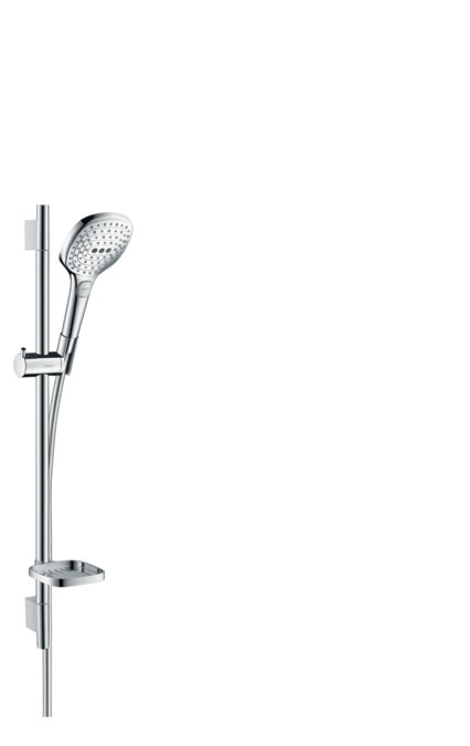 Hansgrohe Raindance Select E Set Doccia 120 mm con 3 Getti, Asta Doccia 65 cm e Porta Sapone - Cromo
