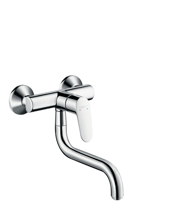 Hansgrohe Focus M41 Miscelatore Monocomando a Parete Cromo con Tecnologia QuickClean e Bocca Orientabile