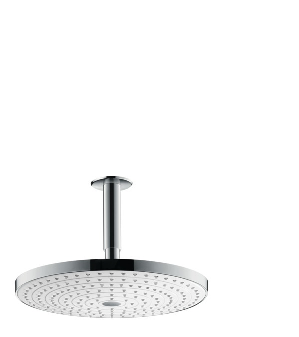 Hansgrohe Raindance Select S 300 Soffione Doccia a Soffitto Bianco/Cromo con 2 Tipi di Getto e Tecnologia QuickClean