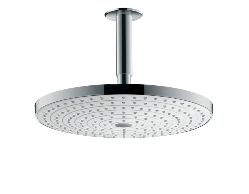 Hansgrohe Raindance Select S 300 Soffione Doccia a Soffitto Bianco/Cromo con 2 Tipi di Getto e Tecnologia QuickClean