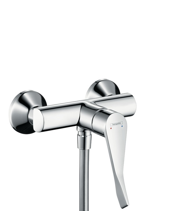 Hansgrohe 31916000 Focus Miscelatore Monocomando a Parete - Cromo con Maniglia Extra Lunga e Portata 34 l/min