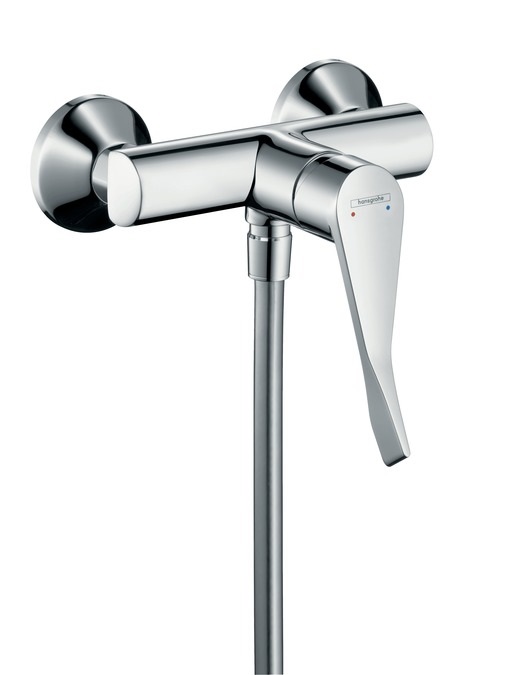 Hansgrohe 31916000 Focus Miscelatore Monocomando a Parete - Cromo con Maniglia Extra Lunga e Portata 34 l/min