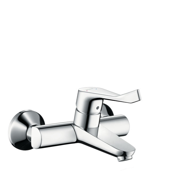 Hansgrohe Focus Miscelatore Monocomando a Parete Cromo 31913000 - Leva Extra Lunga, EcoSmart, Getto Laminare