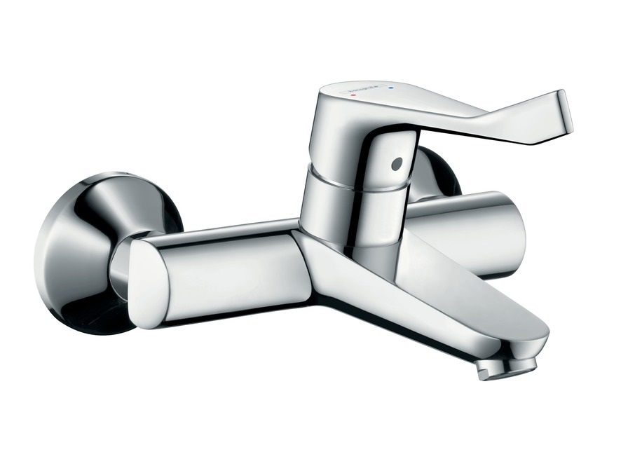 Hansgrohe Focus Miscelatore Monocomando a Parete Cromo 31913000 - Leva Extra Lunga, EcoSmart, Getto Laminare