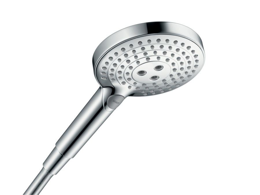 Hansgrohe Raindance Select S Doccetta 120 mm - 3 Getti (Rain, RainAir, Whirl) - Bianco/Cromo con Tecnologia QuickClean